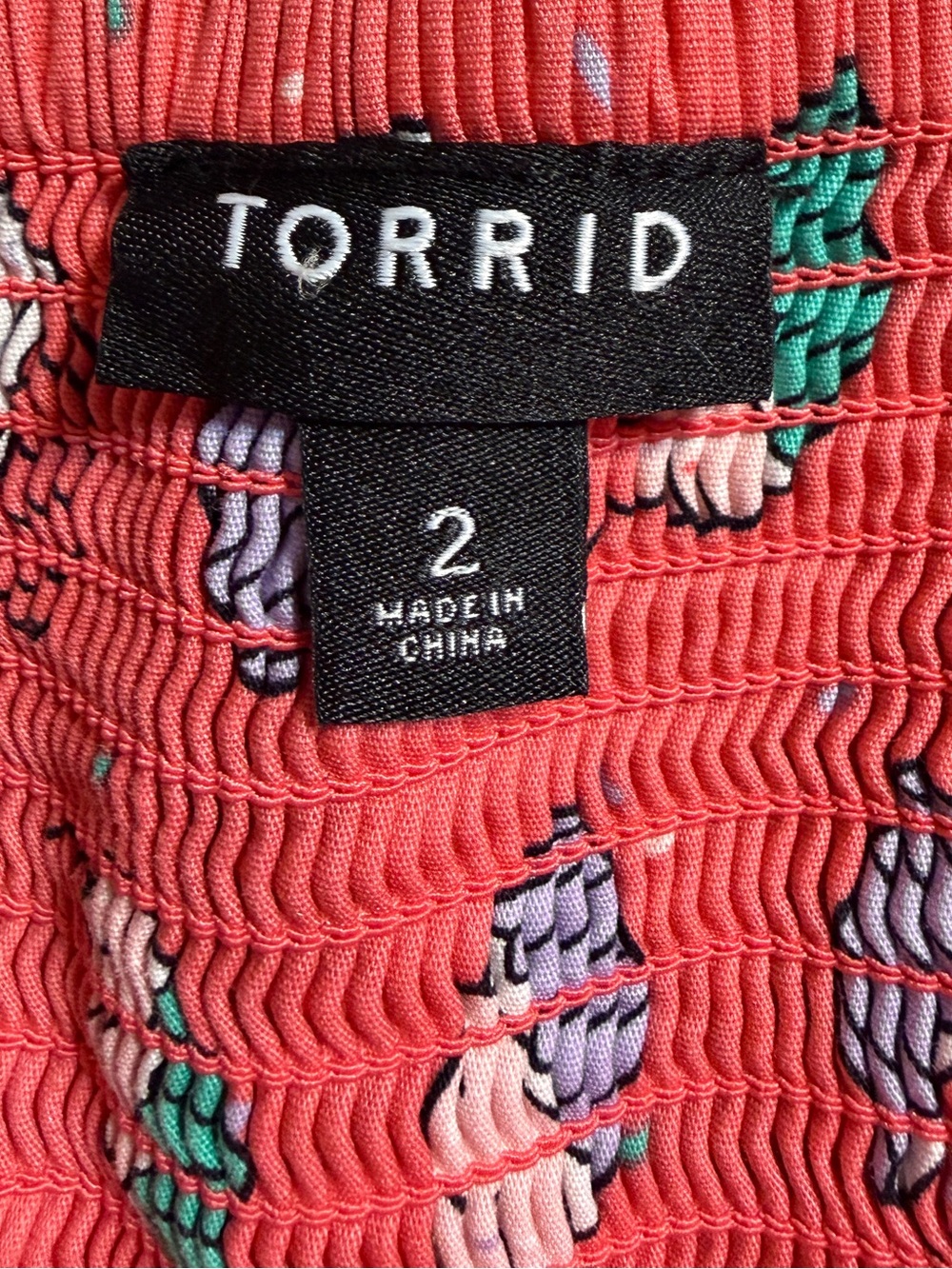 Torrid Pink/Coral Retro Cupcake Print Sundress Size 2X - Picture 3 of 4